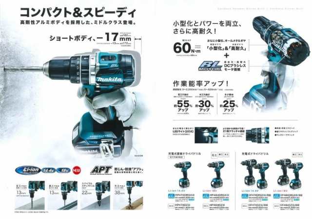 マキタ(makita) DF484DZ 充電式ドライバードリル 青 18V 本体のみの