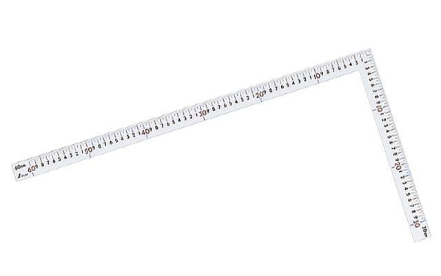 シンワ測定 曲尺中金普及型シルバー60×30cm 表裏同目 赤数字入 63402_1