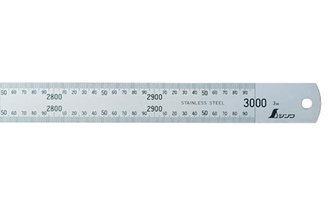 【法人限定:代引不可】シンワ測定 直尺 シルバー 3m 13072