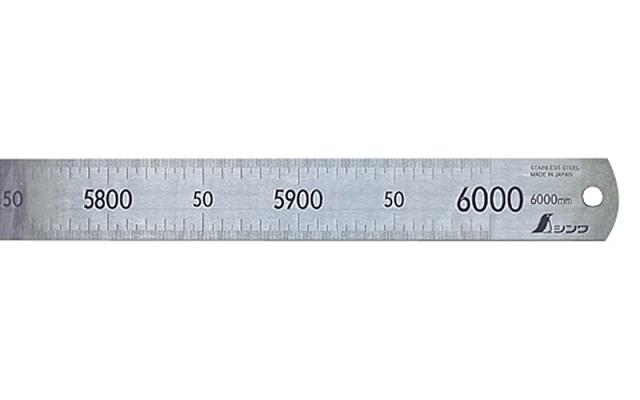 【法人限定:代引不可】シンワ測定 直尺 ステン 6m 14109