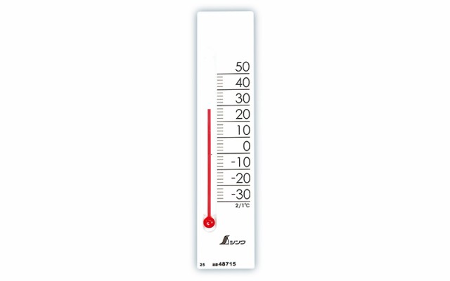 シンワ測定 温度計 プチサーモ スクエア タテ 13.5cm マグネット付