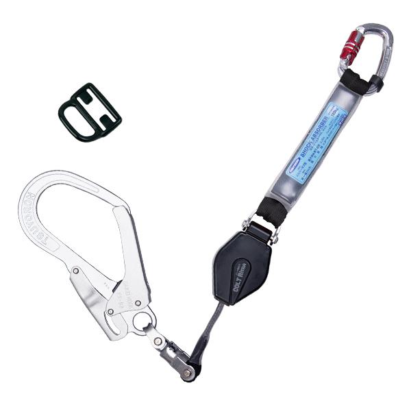 藤井電工 軽量 小型 巻取式 シングルランヤード THL-CR93SV-21KS-BK-R23 高所作業 新規格 墜落制止用器具 ハーネス フルハーネス 安全帯 ツヨロン 兼用