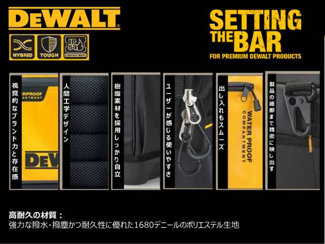 デウォルト(DEWALT) 角型バッグ ツールボックス IP54 DWST60104-1