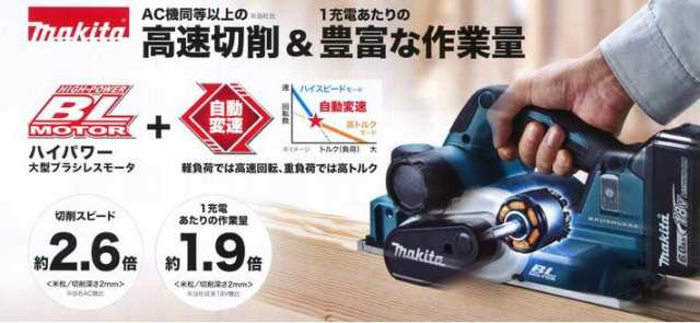 マキタ(makita) KP181DZ 充電式カンナ 替刃式 切削幅82ｍｍ 18V【本体のみ】高速切削 AWS 無線連動対応【3193】の通販はau  PAY マーケット 高橋本社 au PAY マーケット店 au PAY マーケット－通販サイト