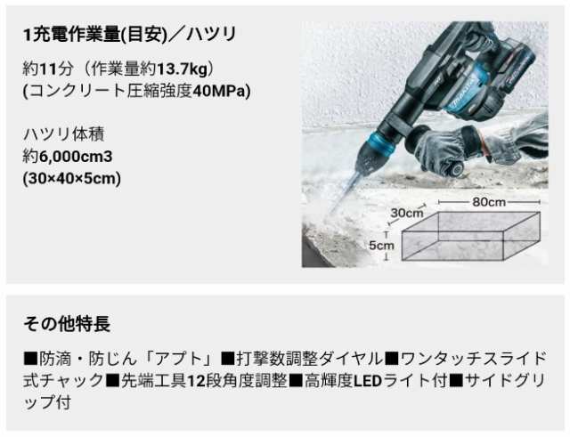 マキタ(makita) 充電式ハンマ SDS-max HM001GRMX 40V 4.0Ah【バッテリー充電器+ケース】の通販はau PAY  マーケット 高橋本社 au PAY マーケット店 au PAY マーケット－通販サイト