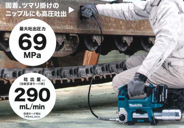 マキタ(makita) GP180DRG 充電式グリスガン 18V【バッテリー1個/充電器