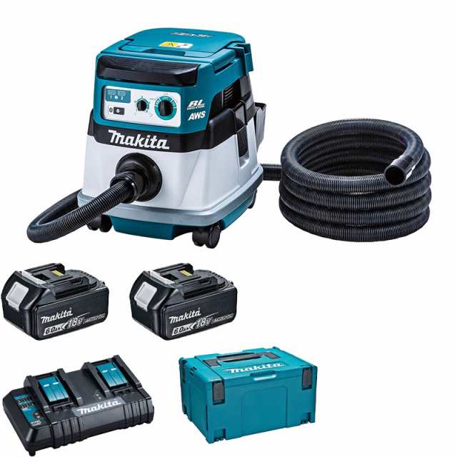 マキタ(makita) VC867DZ+A-68317 充電式集塵機 粉塵専用 集塵容量8L パワーソースキットSH1 18V+18V＝36V 無線連動AWS【バッテリー/充電の通販は 57,600円