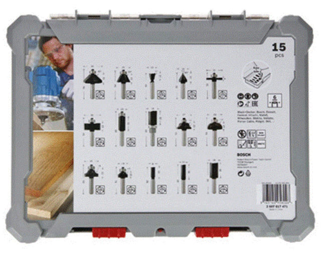 ボッシュ(BOSCH) ルーター・トリマービットセット(15種・15本入