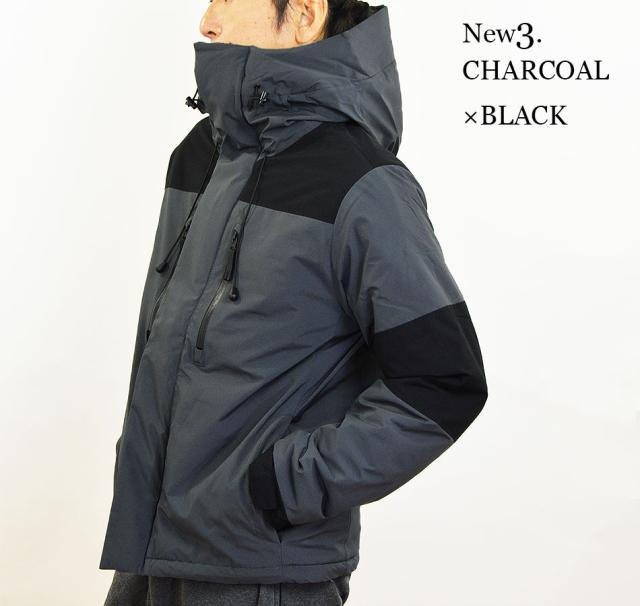 送料無料(沖縄・離島除く) 暖 バイカラー ファイバー ダウンジャケット