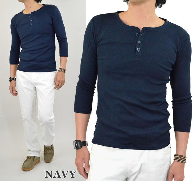 Tシャツ メンズ 七分袖 ヘンリーネック カットソー 7分袖Tシャツ Tシャツ メンズ 七分袖 ヘンリーネック カットソー 7分袖Tシャツ