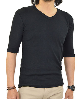 夏新作 Tシャツ メンズ Vネック 半袖 カットソー 五分袖 無地 重ね着 インナー 5分袖tシャツ コットン 綿 ポリエステル トップス 春 の通販はau Pay マーケット メンズファッション専門店 アダマス