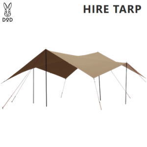 DOD タープテント エイテント専用 専用タープテント V字形状 ポリコットン生地 収納バッグ付き スチールペグ付属 アウトドア キャンプ ヒレタープ TT5-669-TN タン