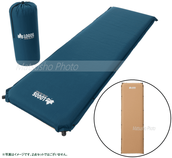 ロゴス マット セルフインフレートマット リバーシブルマット インフレートマット 寝具 アウトドア キャンプ LOGOS （ダブルバルブ・高密弾力）100セルフインフレートマット・SOLO 72884190_7