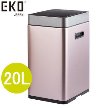 【レビュー記入で純銅タンブラープレゼント＆19日 20時〜 最大2,000円OFFクーポン】EKO ゴミ箱ごみ箱 センサー式 自動開閉 充電式 フタ付き ふた付き 蓋付き ステンレス製 20L 20リットル 角型 ミラージュ スリム センサービン 20L EK9270RGMT-20L MIRAGE SLIM SENSOR BIN