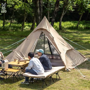 DOD テント ワンポールテント 4人用 ピラミッド型 正方形 ワンポール ポリエステル オールシーズン アウトドア キャンプ ワンポールテントRX（M）T3-948-TN タン