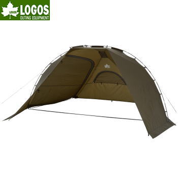 ロゴス シェルター ドーム型シェルター デイキャンプ 日よけ 風よけ 組立て簡単 難燃性ポリタフタ生地 収納バッグ付き アウトドア キャンプ LOGOS neos ジオシェルター 490-BD 71203005