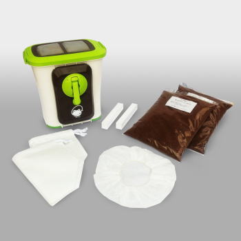 生ごみ処理機 手動式 屋内型 家庭用 生ゴミ処理機 生ごみ 生ゴミ 処理 家庭用生ゴミ処理機 バイオ式 エコクリーン 自然にカエルS 基本セット 870315 SKS-101型【助成金対象 補助金 助成金】