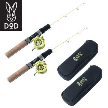 DOD 竿 ロッド 2人分 2本セット ワカサギセット オールインワンセット 竿 リール 糸 セット ハジメテ・ワカサギ・竿セット（2本セット）FG2-207-GR