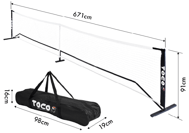 トコ TOCO ポータブルネット ピックルボール ラケットスポーツ ラケットスポーツ ピックルボール用ポータブルネットプロ TPN-101-BK メーカー直送_9