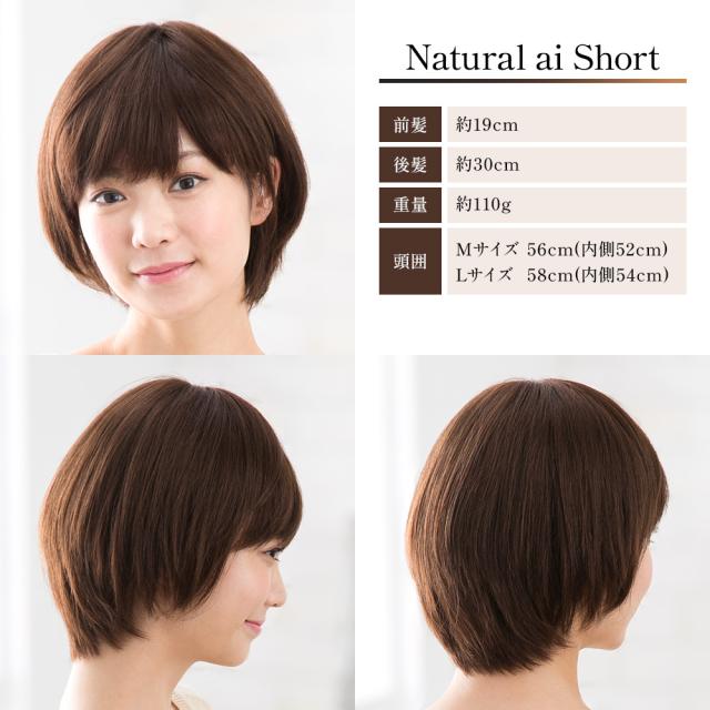 即日発送】ウィッグ ショート 人毛100% フルウィッグ 医療用ウィッグ