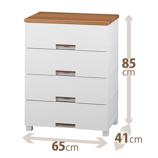 ●★ 天馬 リビングチェスト 4段 幅65.0×奥行41.0×高さ85.0cm フィッツプラスメッシュFM6504ホワイト tenma テンマ Fits フィッツ 衣類収納トおしゃれ 多段チェスト 衣類 洋服 プラスチック多段収納 リビング 多段収納 収納ケース チェストの通販は