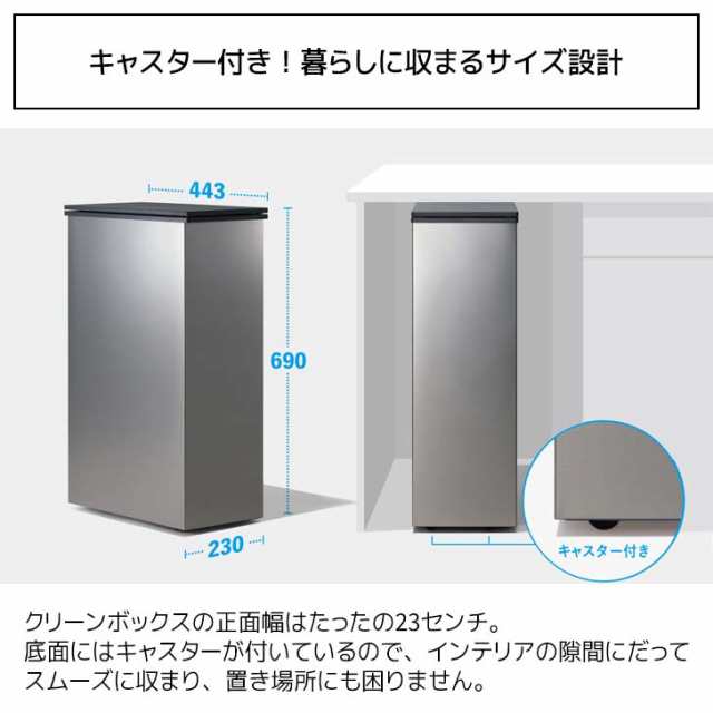 ☆○○ SANKA 冷やすゴミ箱 CLEAN BOX 20L シルバー NCB1-B20-S ゴミ箱 