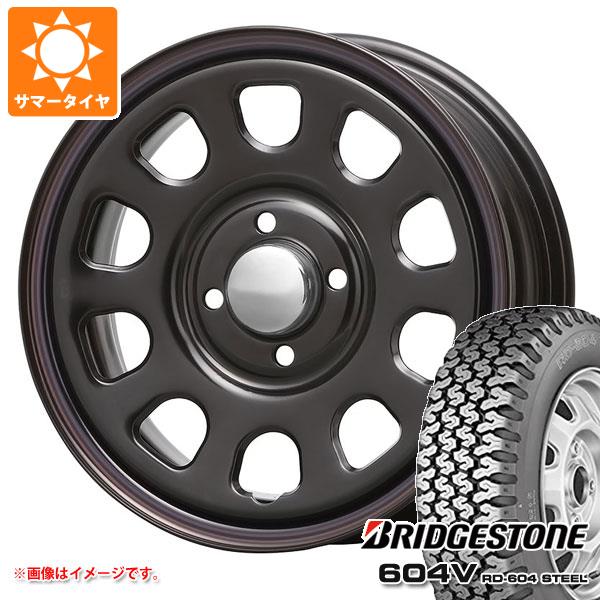 アトレーワゴン S300系用 サマータイヤ ブリヂストン 604V RD-604 スチール 165R14 6PR (165/80R14 91/90N相当) MLJ デイトナ SS 5.0-14 タイヤホイール4本セットの通販は