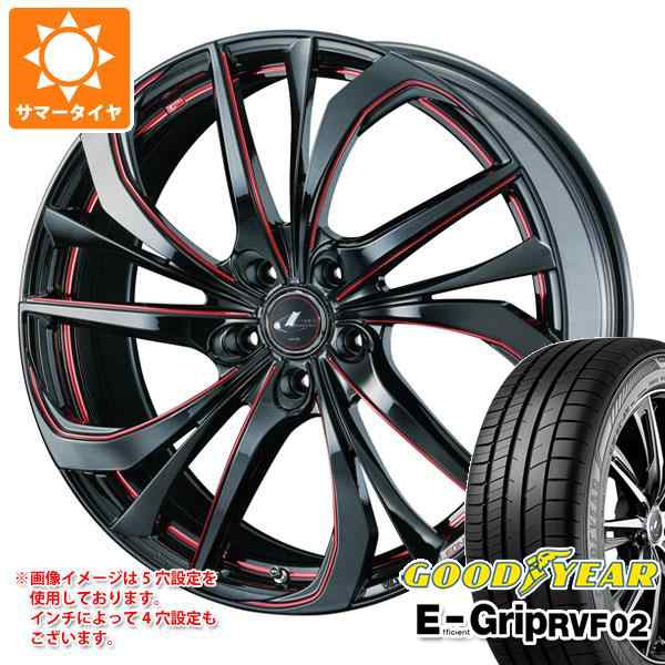 海外販売× WEDS サマータイヤ 235/50R18 101W XL グッドイヤー エフィシエントグリップ RVF02 レオニス VX 8.0-18 