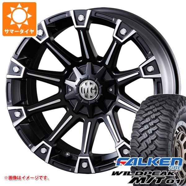 ジープ ラングラー JK/JL系用 サマータイヤ ファルケン ワイルドピーク M/T01 LT285/70R17 121/118Q クリムソン MG モンスター タイヤホイール4本セット