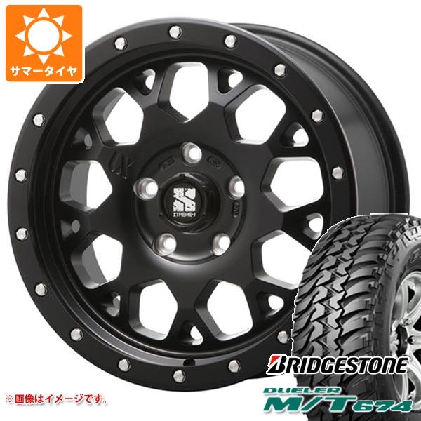 デリカD5用 サマータイヤ ブリヂストン デューラー M/T674 LT225/75R16 110/107Q アウトラインホワイトレター MLJ エクストリームJ XJ04 7.0-16 タイヤホイール4本セットの通販は