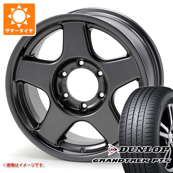 トヨタ ランドクルーザー70 GRJ76K用 サマータイヤ ダンロップ グラントレック PT5 265/70R16 112H ブラッドレー V 8.0-16 タイヤホイール4本セット