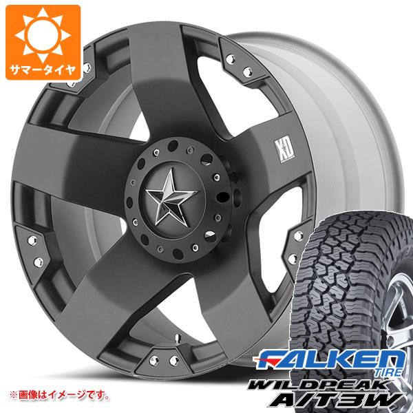 ハイラックス 120系用 サマータイヤ ファルケン ワイルドピーク A/T3W 275/55R20 117T XL KMC XD775 ロックスター 8.5-20 タイヤホイール4本セット