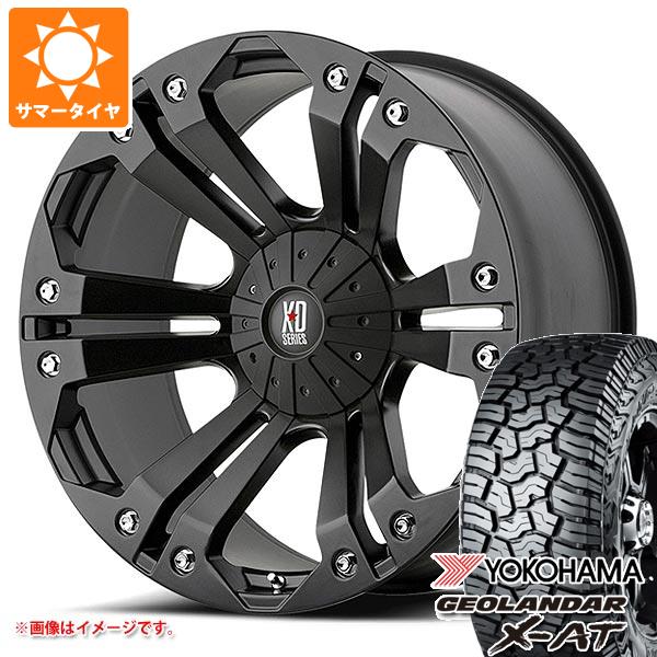 ハイラックス 120系用 サマータイヤ ヨコハマ ジオランダー X-AT G016 LT265/65R18 122/119Q ブラックレター KMC XD778 モンスター 9.0-18 タイヤホイール4本セット