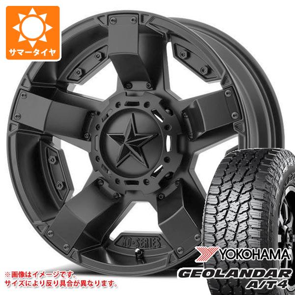 アウトランダー GF/GG系用 サマータイヤ ヨコハマ ジオランダー A/T4 G018 LT225/65R17 107/103S ブラックレター KMC XD811 ロックスター2 8.0-17 タイヤホイール4本セット