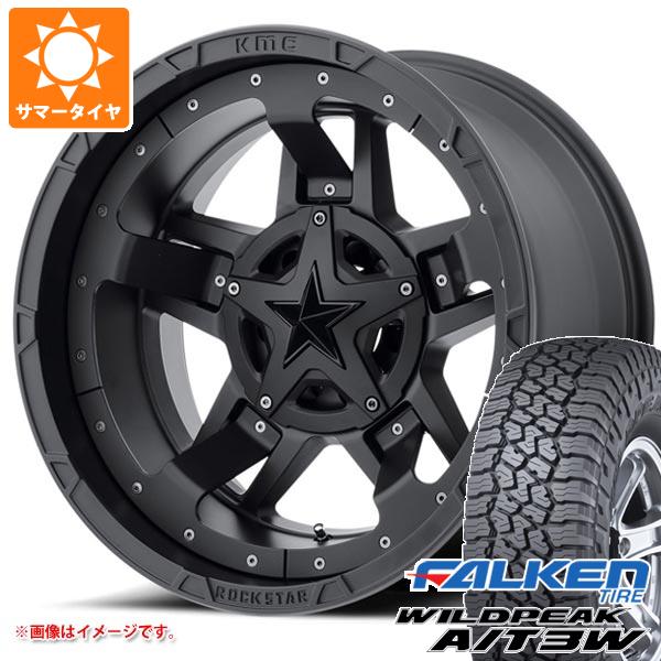 5本セット ジープ ラングラー JK/JL系用 サマータイヤ ファルケン ワイルドピーク A/T3W 275/55R20 117T XL KMC XD827 ロックスター3 タイヤホイール5本セット