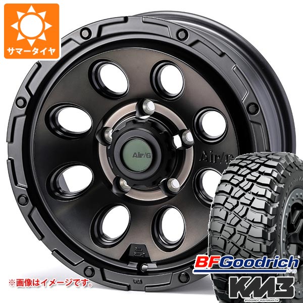 5本セット スズキ ジムニーシエラ JB74W用 サマータイヤ BFグッドリッチ マッドテレーンT/A KM3 LT225/75R16 115/112Q エアージー マッシヴ 6.0-16 タイヤホイール5本セット