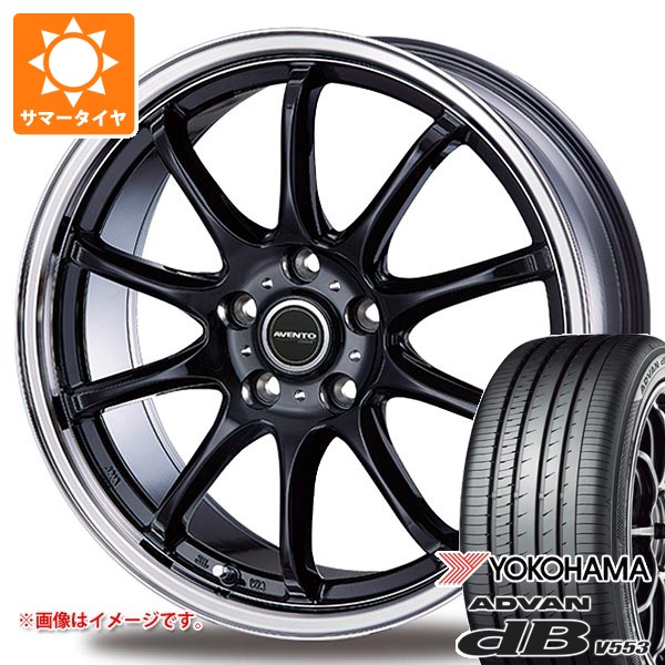 トヨタ 40系アルファード用 サマータイヤ ヨコハマ アドバン デシベル V553 225/60R18 104W XL インターミラノ アヴェント FF-10 7.0-18 タイヤホイール4本セット