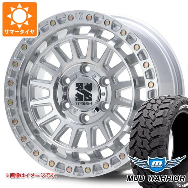 トヨタ FJクルーザー 10系用 サマータイヤ モンスタ マッドウォーリアー LT265/70R17 121/118Q ホワイトレター MLJ エクストリームJ XJ08 8.0-17 タイヤホイール4本セット