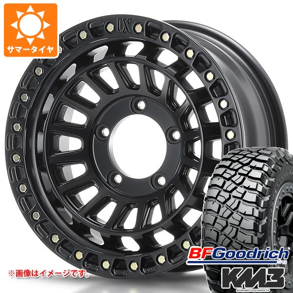 スズキ ジムニーシエラ JB74W用 サマータイヤ BFグッドリッチ マッドテレーンT/A KM3 LT225/75R16 115/112Q MLJ エクストリームJ XJ08 6.0-16 タイヤホイール4本セット