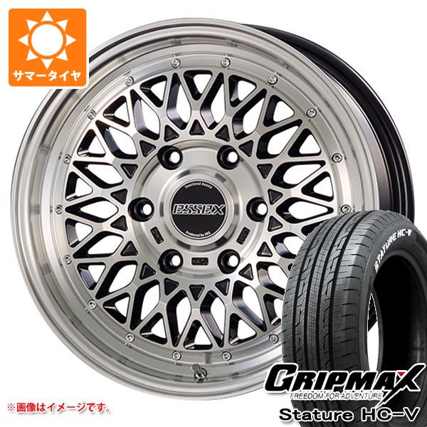 トヨタ ハイエース 200系用 サマータイヤ グリップマックス スタチャー HC-V 215/65R16C 109/107S ホワイトレター エセックス ENCM 6.5-16 タイヤホイール4本セット