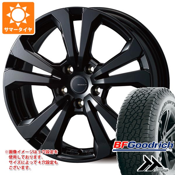 ジープ コンパス M624系用 サマータイヤ BFグッドリッチ トレールテレーンT/A 225/55R18 102H XL ブラックレター アドバンスライン SV-1 タイヤホイール4本セット