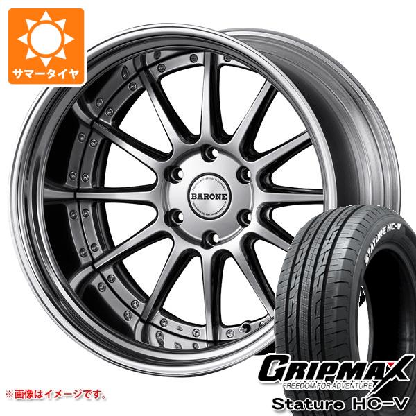 トヨタ ハイエース 200系用 サマータイヤ グリップマックス スタチャー HC-V 215/60R17C 109/107S ホワイトレター ファブレス ヴァローネ LV-12 6.5-17 タイヤホイール4本セット