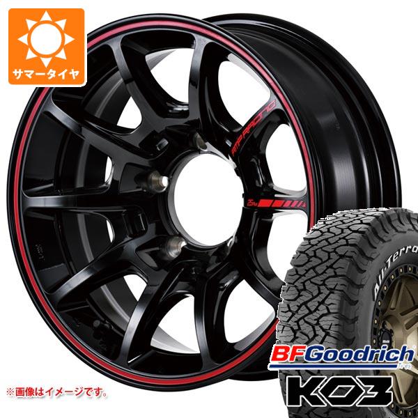 スズキ ジムニー JB64W用 サマータイヤ BFグッドリッチ オールテレーンT/A KO3 LT225/75R16 115/112S ホワイトレター MID レーシング R25 プラス 5.5-16 タイヤホイール4本セット