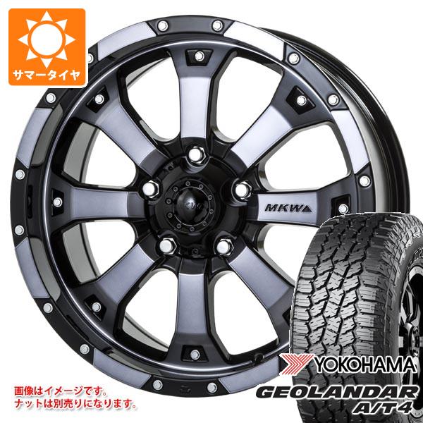 ジープ ラングラー JK/JL系用 サマータイヤ ヨコハマ ジオランダー A/T4 G018 LT295/70R17 121/118S ブラックレター MKW MK-46 タイヤホイール4本セット