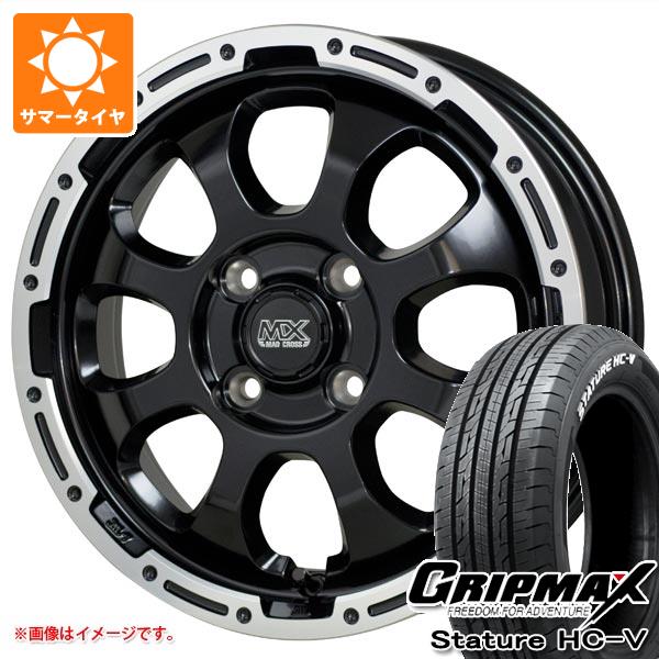 エブリイバン DA17V用 サマータイヤ グリップマックス スタチャー HC-V 145/80R12 80/78Q ホワイトレター マッドクロスグレイス 4.0-12 タイヤホイール4本セット 45,840円