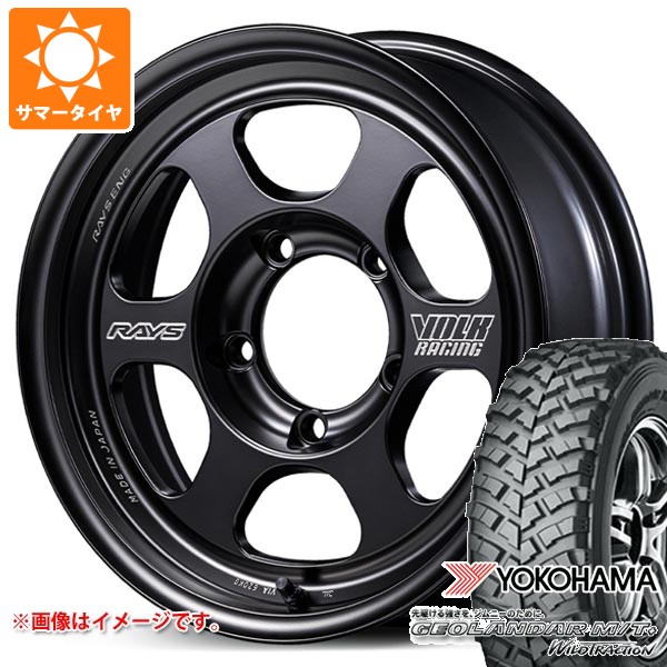 スズキ ジムニー用 サマータイヤ ヨコハマ ジオランダー M/T+ G001J 195R16C 104/102Q レイズ ボルクレーシング TE37XT for J ブラックシャドー 5.5-16 タイヤホイール4本セット