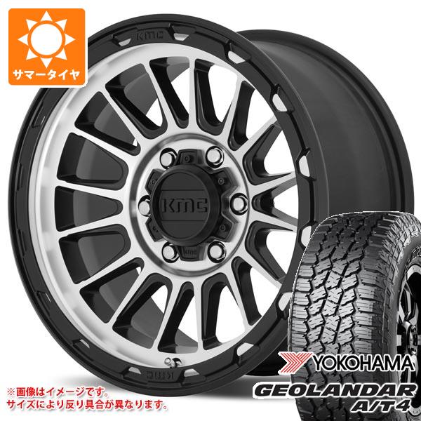 ハイラックスサーフ215系用 サマータイヤ ヨコハマ ジオランダー A/T4 G018 LT265/65R17 120/117S アウトラインホワイトレター KMC KM542 インパクト 8.0-17 タイヤホイール4本セット