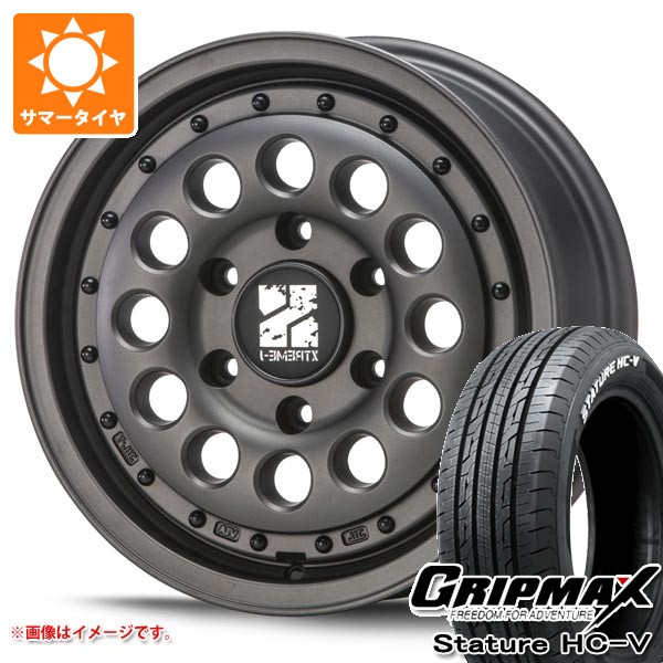 トヨタ ハイエース 200系用 サマータイヤ グリップマックス スタチャー HC-V 215/65R16C 109/107S ホワイトレター MLJ エクストリームJ ラギッド 6.5-16 タイヤホイール4本セット
