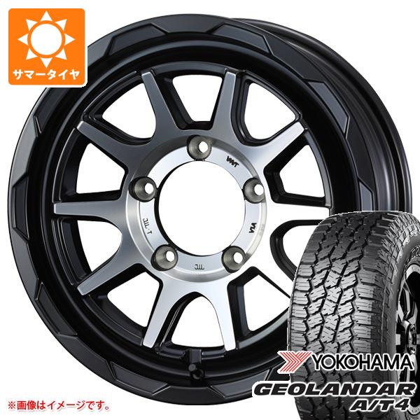スズキ ジムニーシエラ JB74W用 サマータイヤ ヨコハマ ジオランダー A/T4 G018 LT225/75R16 115/112S ブラックレター マッドヴァンス06 6.0-16 タイヤホイール4本セット