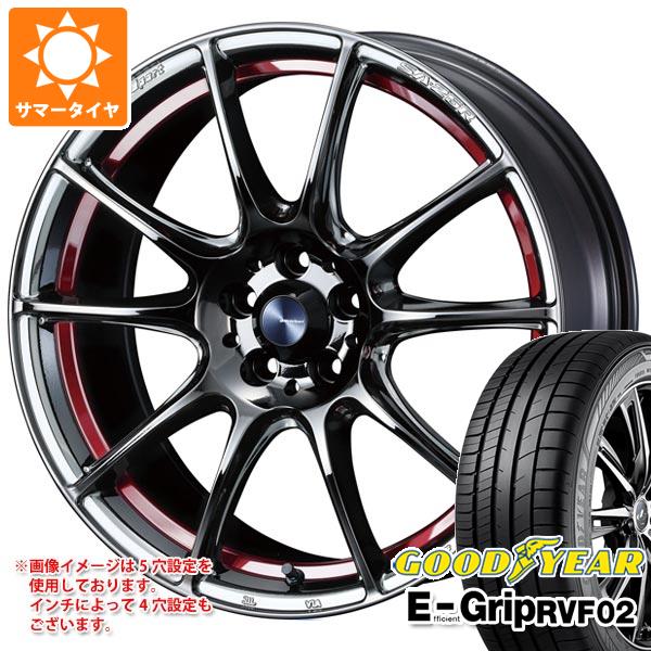 サマータイヤ 225/45R18 95W XL グッドイヤー エフィシエントグリップ RVF02 ウェッズスポーツ SA-25R 8.0-18 タイヤホイール4本セット